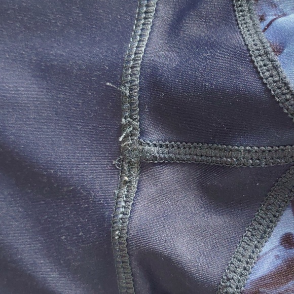 Platinum Sun Size Small UPF50 Blue Mesh Panel Vent Leggings - Picture 16 of 16